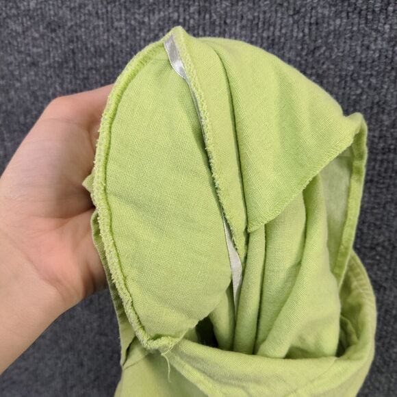 AKC Women's Button Up Shirt Green Large Short Sleeve Embroidered Shoulder Pads - Picture 10 of 14